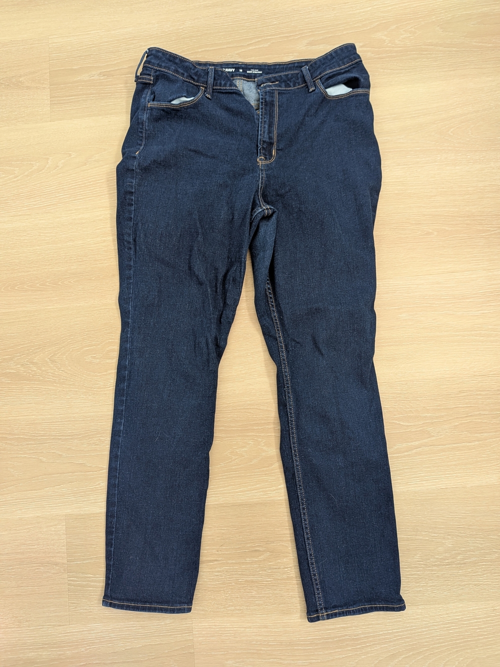 Old Navy Women's Dark Blue Straight Jeans